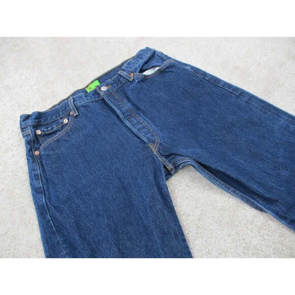Levis 501xx Jeans Mens 36 Blue Denim Straight Leg Button Fly Cotton Casual 36x33 - Picture 12 of 16